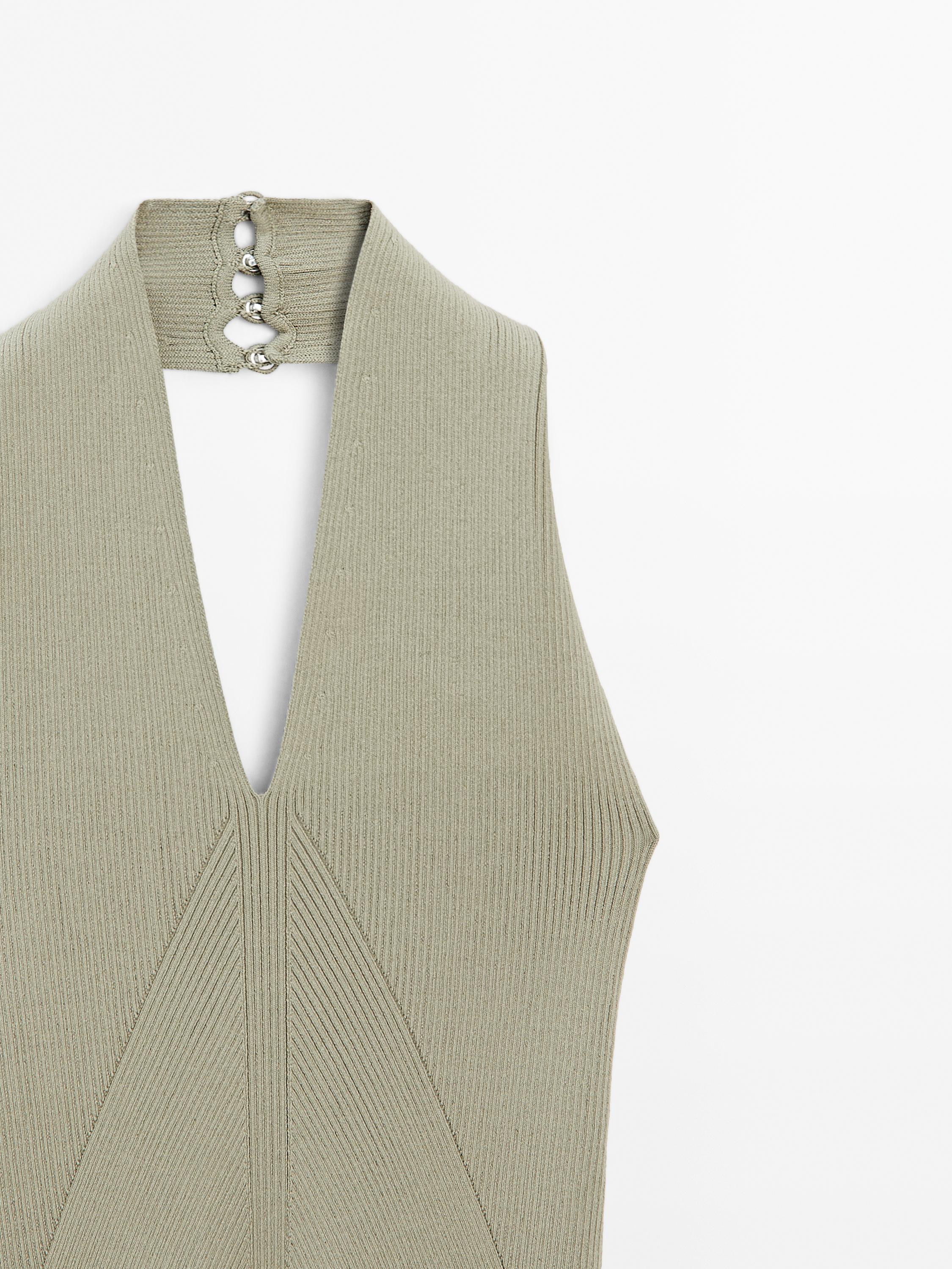 Knit halter-neck bodysuit - STUDIO